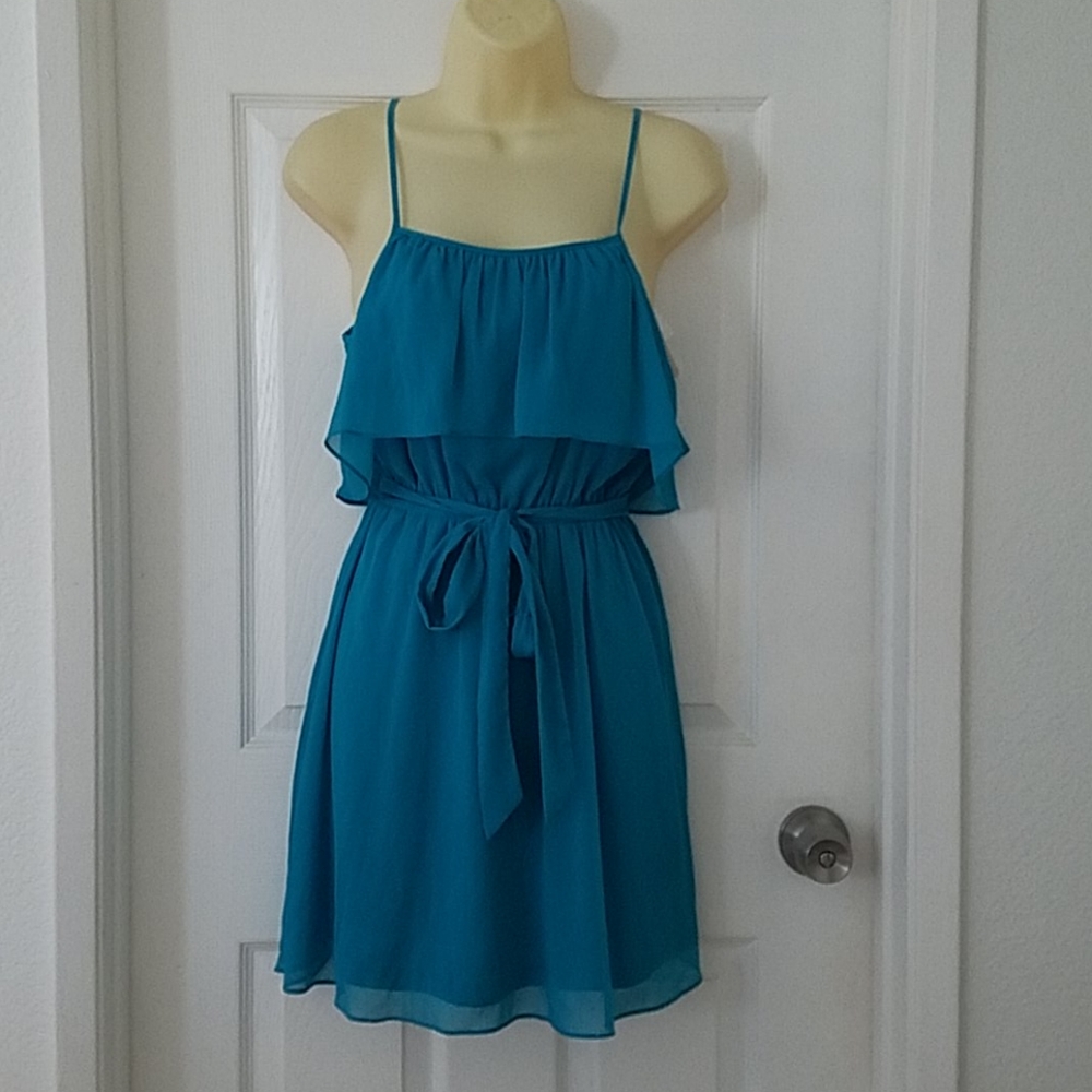 Flowy Short Turquoise Dress